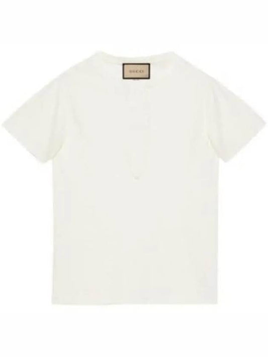 Monogram Logo Cotton Short-Sleeve T-Shirt White - GUCCI - BALAAN 2
