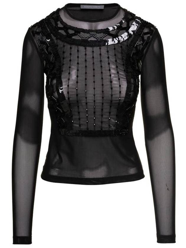 Long Sleeve T-Shirt A120851600555 Black - ALBERTA FERRETTI - BALAAN 1