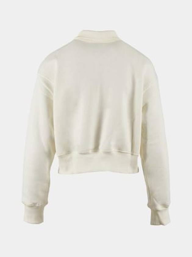 NSW Phoenix Fleece Half Zip Crop Sweatshirt White - NIKE - BALAAN 3