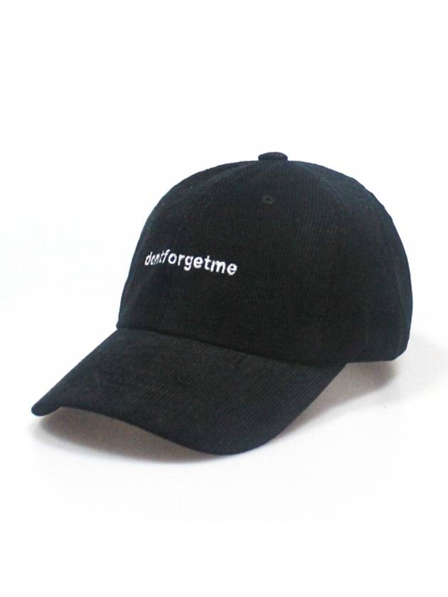 Corduroy Ball Cap Black P00000ID - DONTFORGETME - BALAAN 1