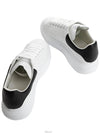 Oversized Leather Black Tab Low Top Sneakers White - ALEXANDER MCQUEEN - BALAAN 5
