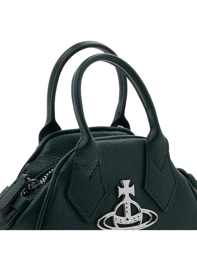 Logo Mini Yasmin Tote Bag Dark Green - VIVIENNE WESTWOOD - BALAAN 8