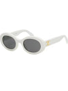 Eyewear Triomphe Logo Temple Sunglasses White - CELINE - BALAAN 9