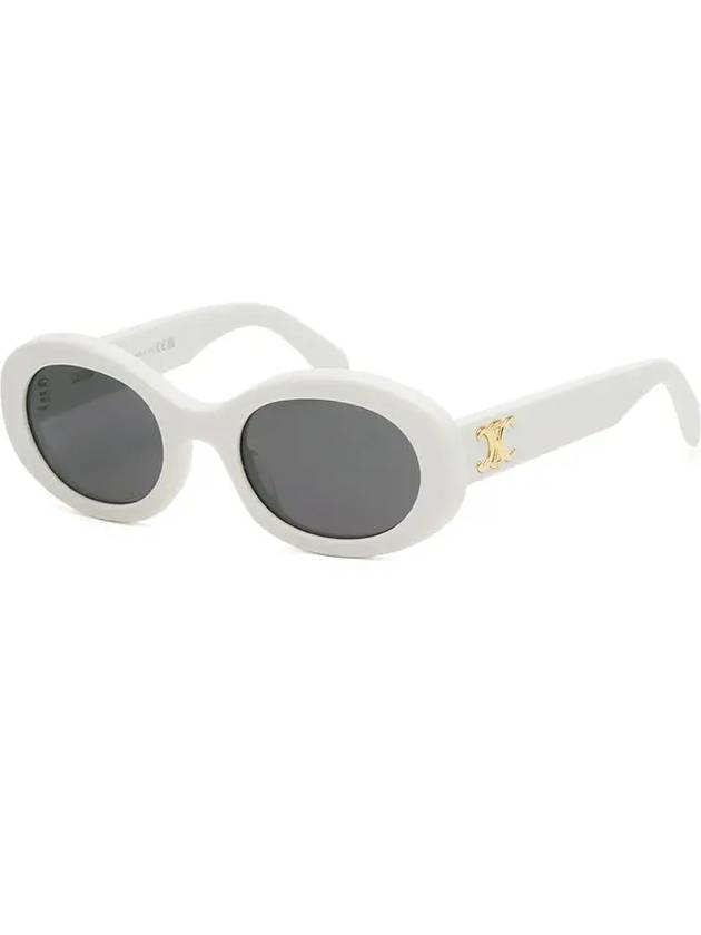 Eyewear Triomphe Logo Temple Sunglasses White - CELINE - BALAAN 9