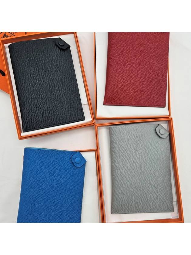 Passport Wallet Tarmac Passport Case Blue Zanzibar - HERMES - BALAAN 2