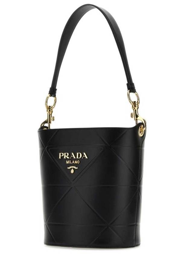 Top Stitching Bucket Bag Black - PRADA - BALAAN 3