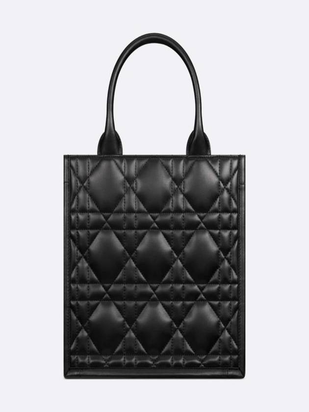 Macrocannage Calfskin Small Book Tote Bag Black - DIOR - BALAAN 4