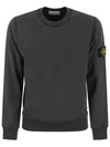 Wappen Patch Crew Neck Sweatshirt Charcoal - STONE ISLAND - BALAAN 7