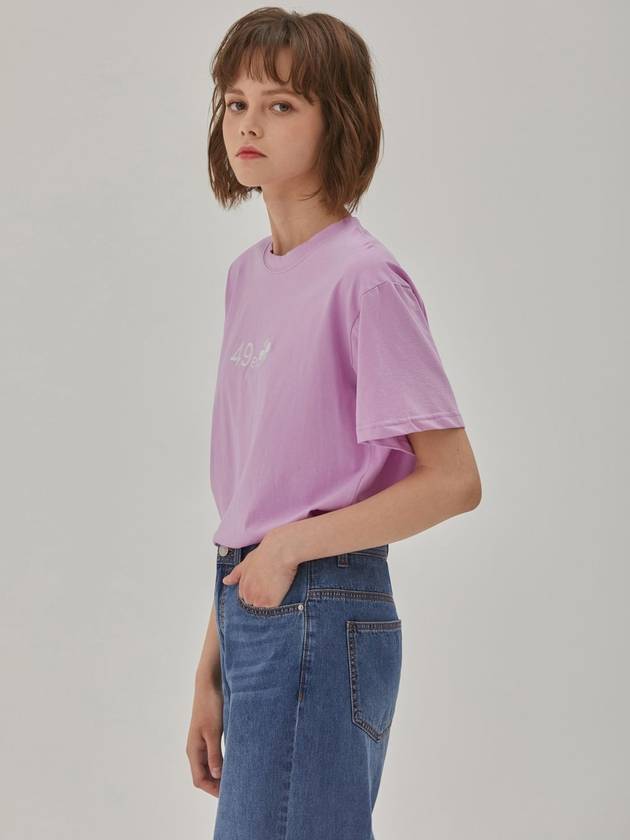 49er Embroidery Needlepoint Cotton Short Sleeve T-shirt Purple - RYUL+WAI: - BALAAN 4