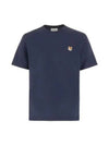 Fox Head Patch Classic Short Sleeve T-Shirt Ink Blue - MAISON KITSUNE - BALAAN 2