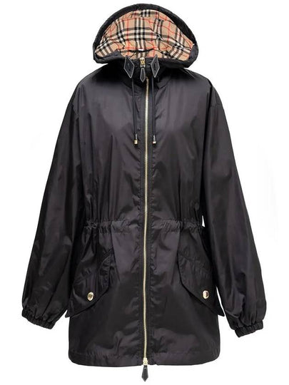 Nylon Lightweight Hooded Jacket Black - BURBERRY - BALAAN 2