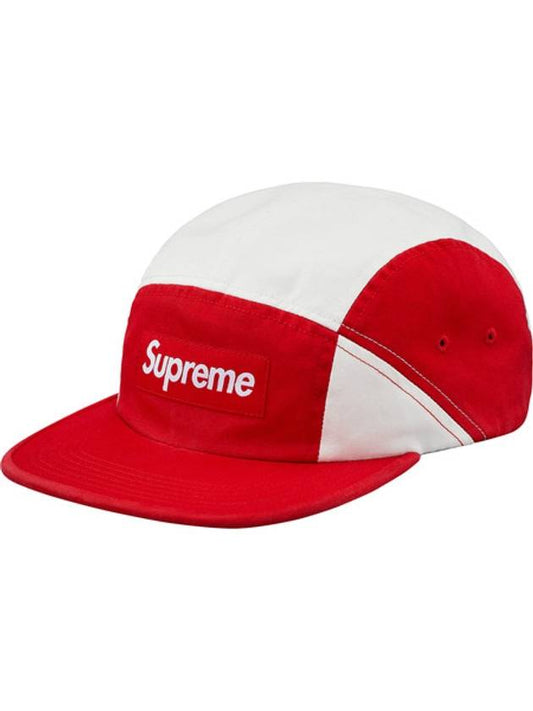 18FW Contrast Panel Camp Cap Red - SUPREME - BALAAN 1