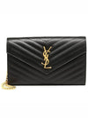 Monogram Matelasse Chain Shoulder Bag Black - SAINT LAURENT - BALAAN 3