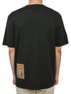 Men's Henry Neck Cotton Short Sleeve T-Shirt Black - TEN C - BALAAN 5