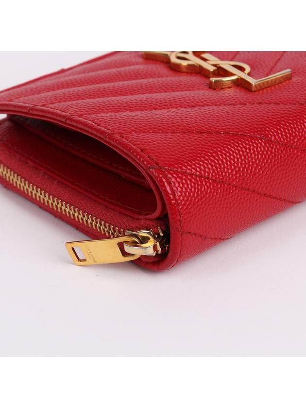 YSL gold plated red women s wallet 403723 - SAINT LAURENT - BALAAN 8