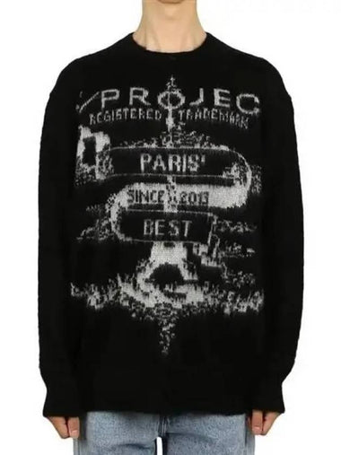 Y PROJECT MPULL87 S25 BLACK mohair knit 271189 - Y/PROJECT - BALAAN 1