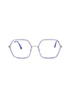 Eyewear Blue Light Blocking Polygon Eyeglasses Purple - TOM FORD - BALAAN 1