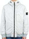 Wappen Patch Nylon Crinklips Hooded Jacket Light Grey - STONE ISLAND - BALAAN 2