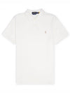 Embroidered Brown Pony Slim Fit Polo Shirt White - POLO RALPH LAUREN - BALAAN 2