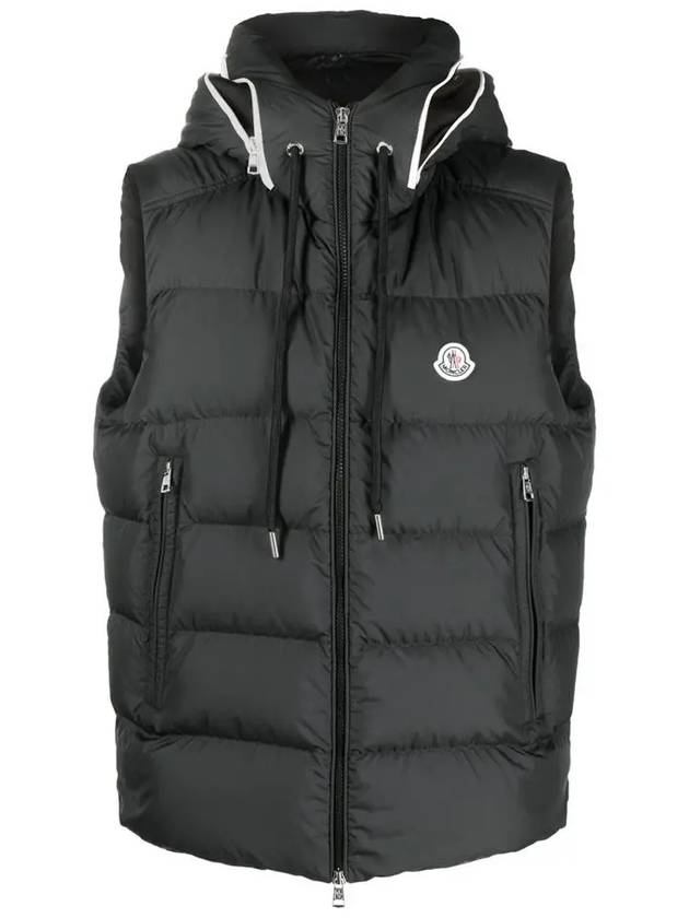 Cardamine Logo Patch Padded Vest Black - MONCLER - BALAAN 3