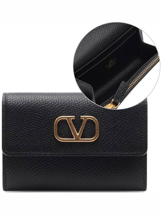 Women s V Logo Folding Card Wallet 5W2P0AE6 SNP 0NO 24F - VALENTINO - BALAAN 1