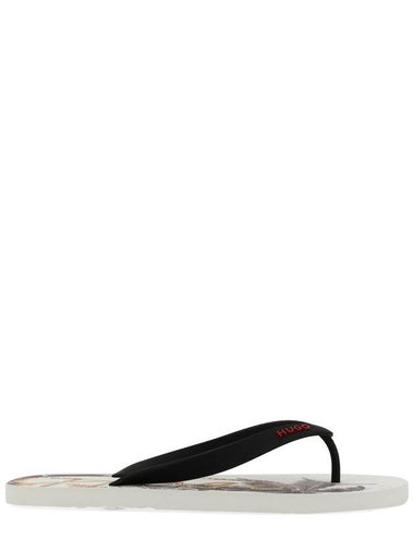 SLIDE SANDAL WITH PRINT - HUGO BOSS - BALAAN 1