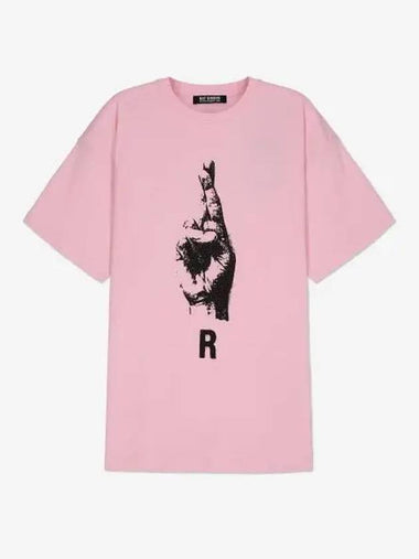 Hand signed short sleeve t shirt light pink 231M119190010034 - RAF SIMONS - BALAAN 1