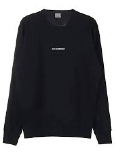 Light Fleece Logo Sweatshirt Navy - CP COMPANY - BALAAN 2