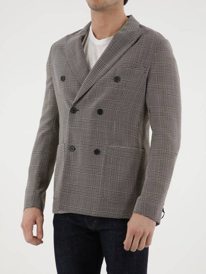 Double-Breasted Glen Plaid Jacket - TONELLO - BALAAN 2