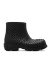 Fireman Intrecciato Leather Ankle Boots Black - BOTTEGA VENETA - BALAAN 2