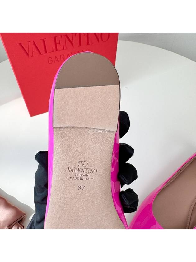 Patent Leather Ballerina Pink - VALENTINO - BALAAN 8