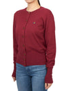 Logo Patch Cardigan Red - VIVIENNE WESTWOOD - BALAAN 4