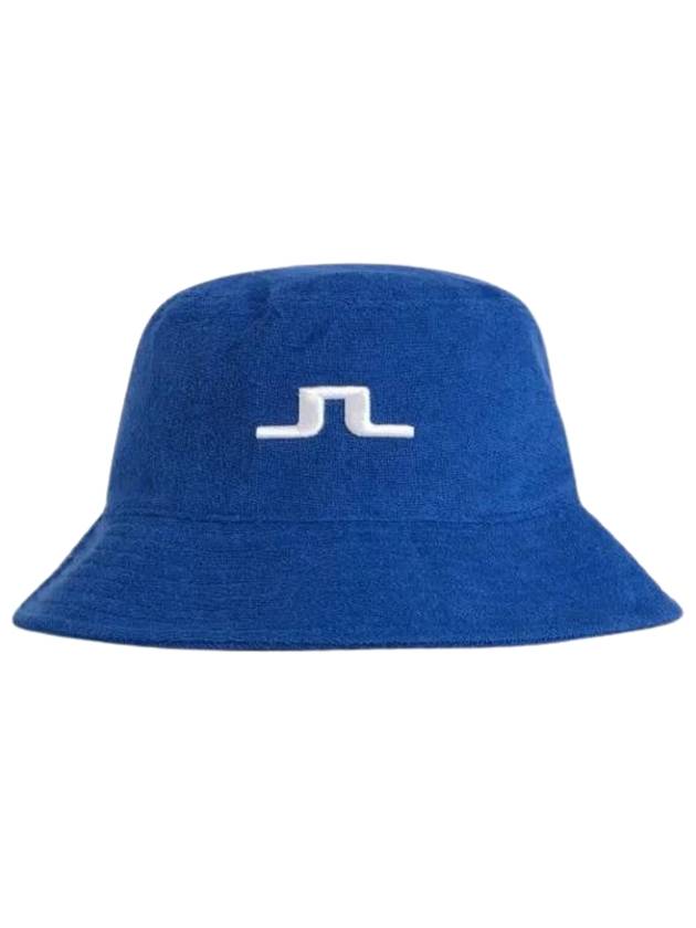 Men's Terry Embroidered Logo Bucket Hat Sodalite Blue - J.LINDEBERG - BALAAN 1