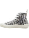 B23 Oblique Canvas High Top Sneakers White Black - DIOR - BALAAN 5