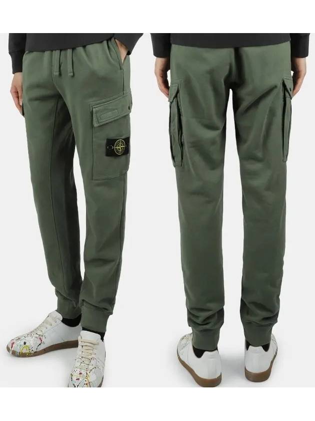 Wappen Patch Jogger Baggy Pants Khaki - STONE ISLAND - BALAAN 3