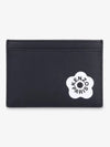 Stamp Logo Print Leather Card Wallet Black - KENZO - BALAAN 2