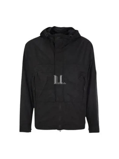 Flatt Nylon Overshirt Hooded Jacket Black - CP COMPANY - BALAAN 2