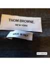 Men's Sustainable Classic Diagonal Wool Cardigan Medium Grey - THOM BROWNE - BALAAN 6