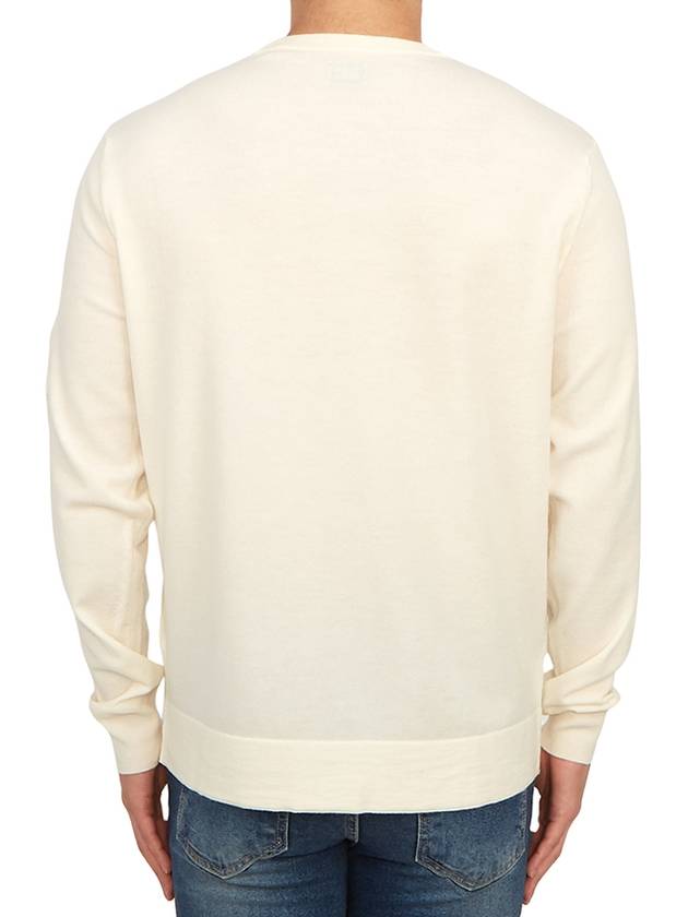 Lens Wappen Wool Knit Top White - CP COMPANY - BALAAN 5