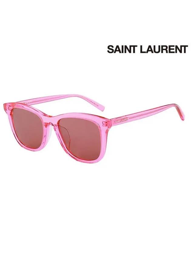 Eyewear Tortoiseshell Effect Square Frame Sunglasses Pink - SAINT LAURENT - BALAAN 2