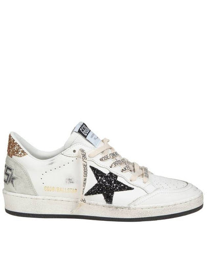 Ball Star Gold Tab Leather Low Top Sneakers White - GOLDEN GOOSE - BALAAN 2