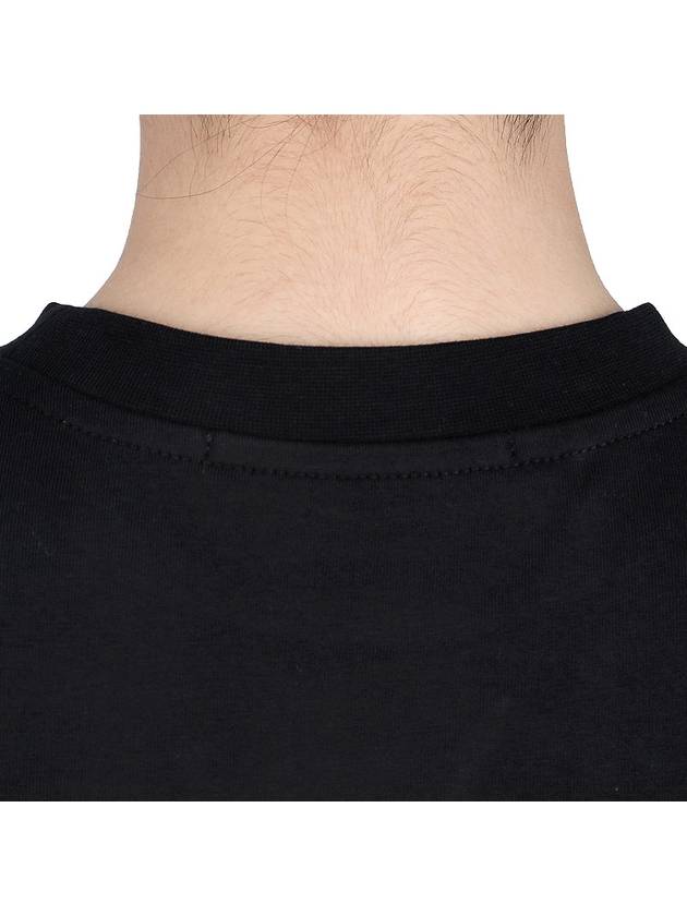 Milano Brushed Logo Cotton Long Sleeve T-Shirt Black - MSGM - BALAAN 9