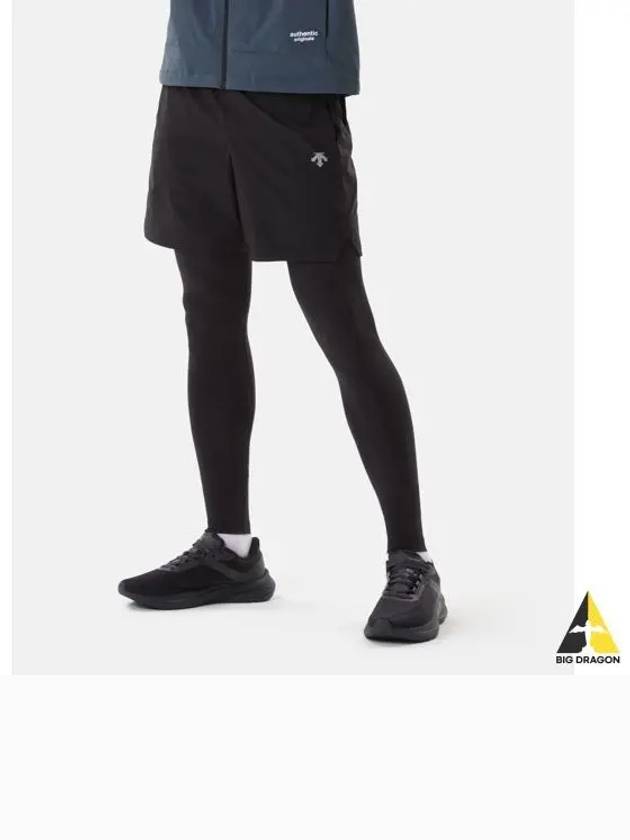 Running 2 IN 1 Leggings Integrated Shorts Black SP321RKL71 - DESCENTE - BALAAN 1