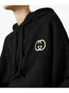 Cotton Jersey Hoodie Black - GUCCI - BALAAN 7