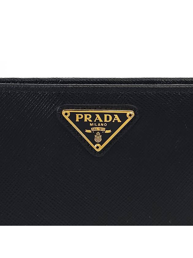 1ML009 Saffiano Triangle Triangular Logo Medium Wallet - PRADA - BALAAN 6