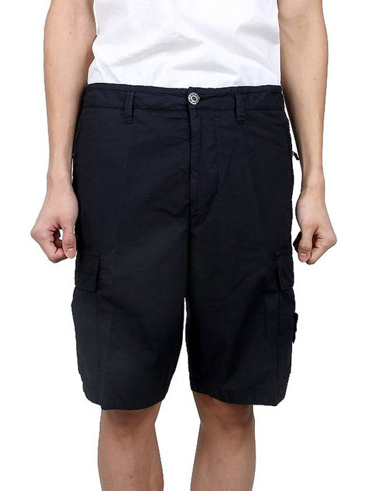 Light Stretch Cotton Bermuda Regular Fit Shorts Navy - STONE ISLAND - BALAAN 2