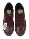 Rockstud Camouflage Low Top Sneakers Burgundy - VALENTINO - BALAAN 4