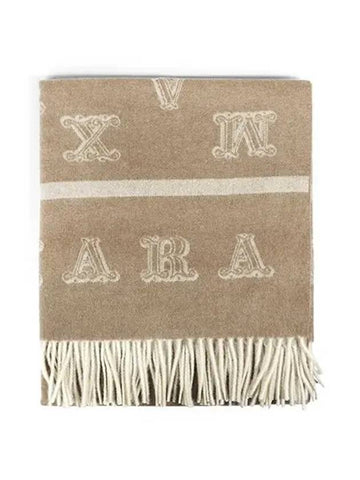 All Over Logo Muffler Camel - MAX MARA - BALAAN 1