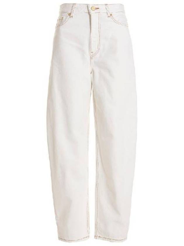 Stary Straight Jeans White - GANNI - BALAAN 1