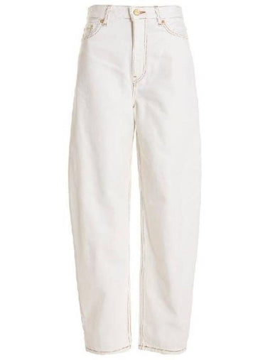 Stary Straight Jeans White - GANNI - BALAAN 1